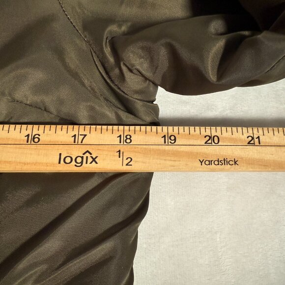 American Rag Cia Parka Jacket Women Size S Olive Green Full Zip Hooded Coat - Picture 3 of 16